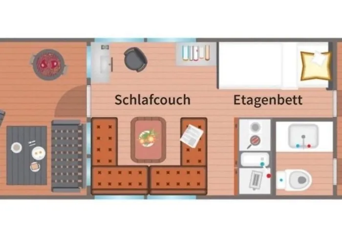 Lägenhet Hausboot Als Festlieger Im Hafen -hafenruhe- Braunsbedra